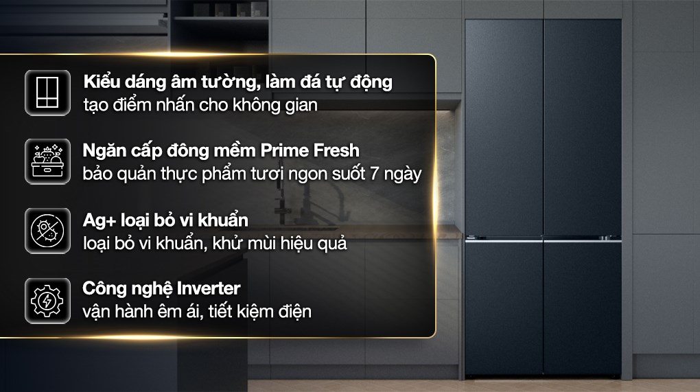 Tủ lạnh Panasonic Inverter 510 lít Multi Door NR-X561GB-VN